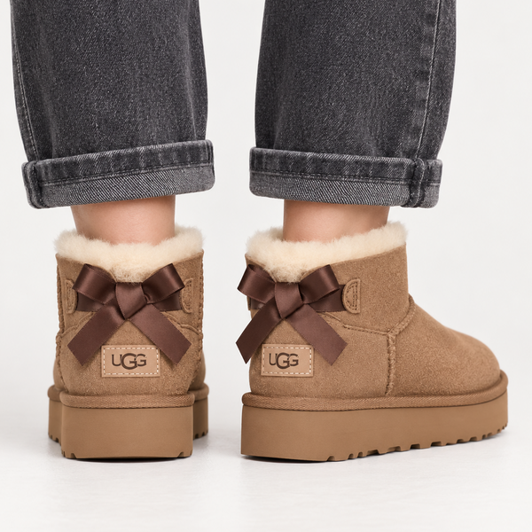 Дамски боти Women’s UGG Ultra Mini Bailey Bow Boot 1185491 Chestnut