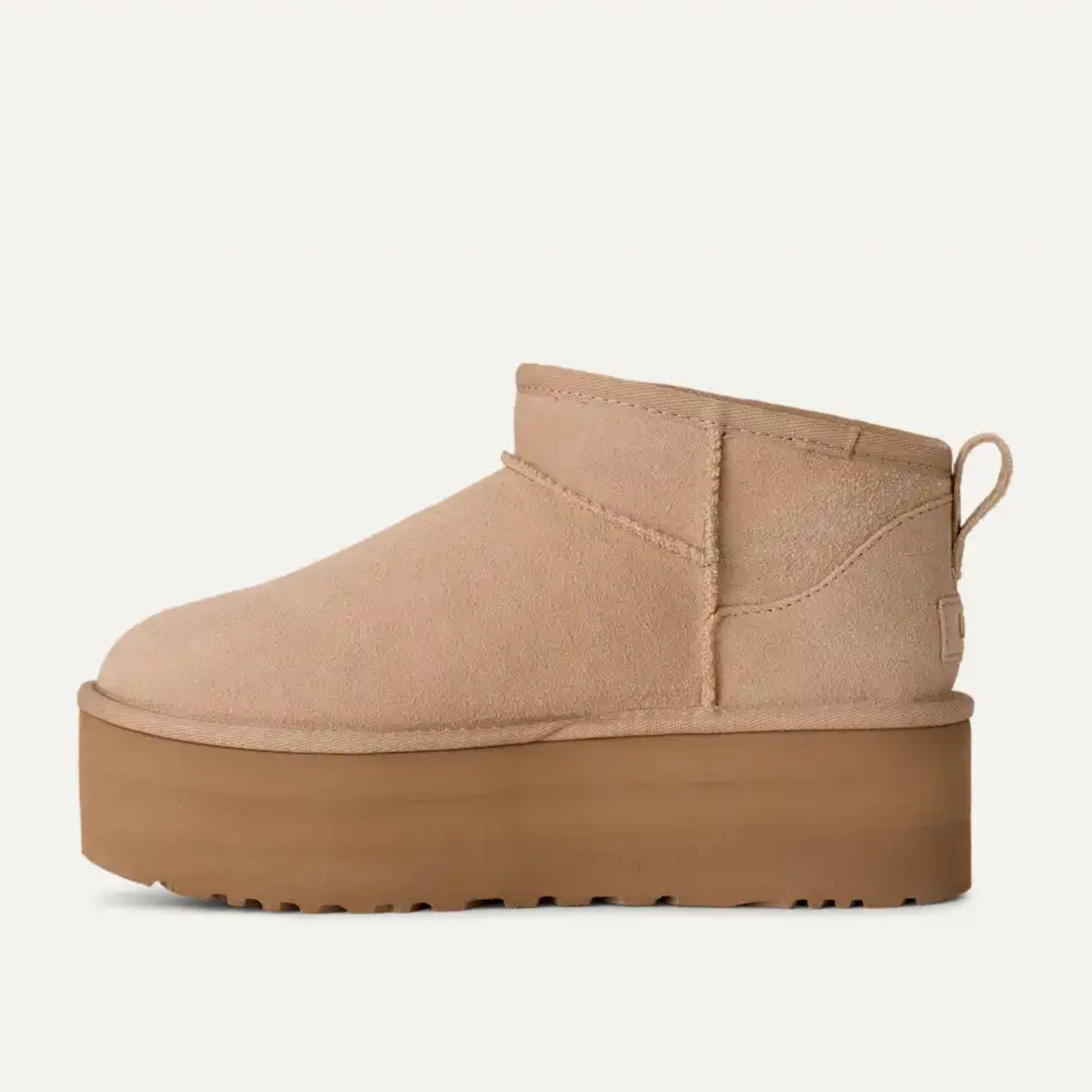 Дамски боти Women’s ankle boots UGG Classic Ultra Mini Platform Boot 1135092 Sand lateral view