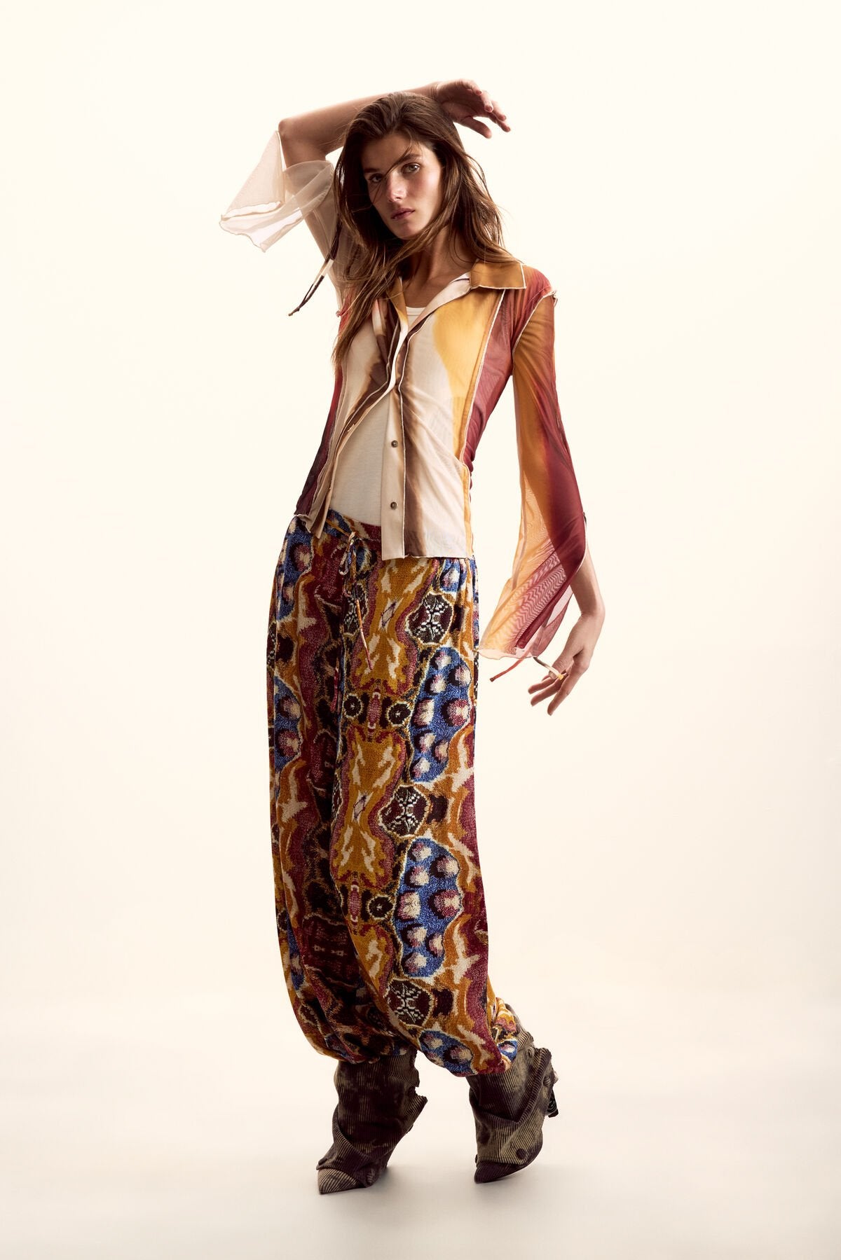 Дамска риза Women’s buttoned shirt Desigual by M. Christian Lacroix 26SWTK28 1001 head to toe view