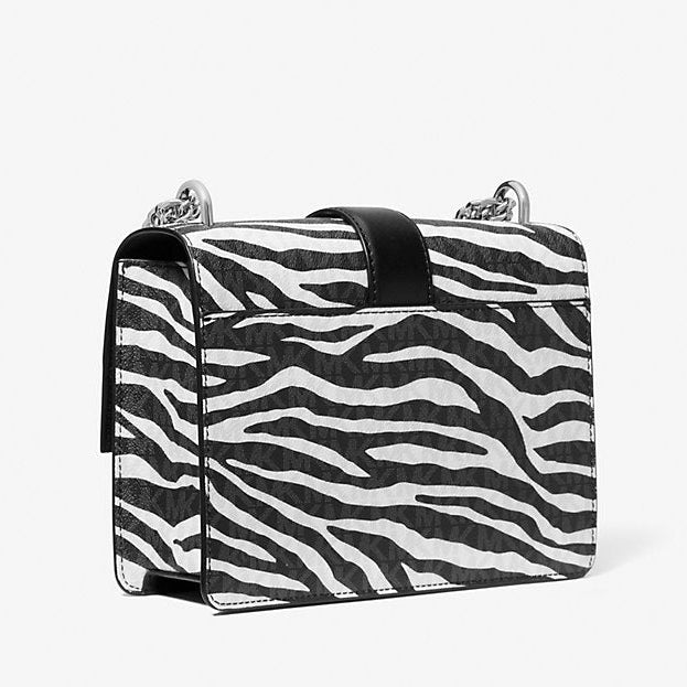 Дамска чанта през рамо Women’s crossbody bag Michael Kors Greenwich 35S5SGRC1V Black and White back view