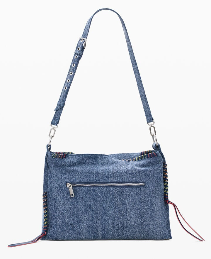 Дамска чанта Women’s denim shoulder bag Desigual 26SAXD31 5005 denim back view