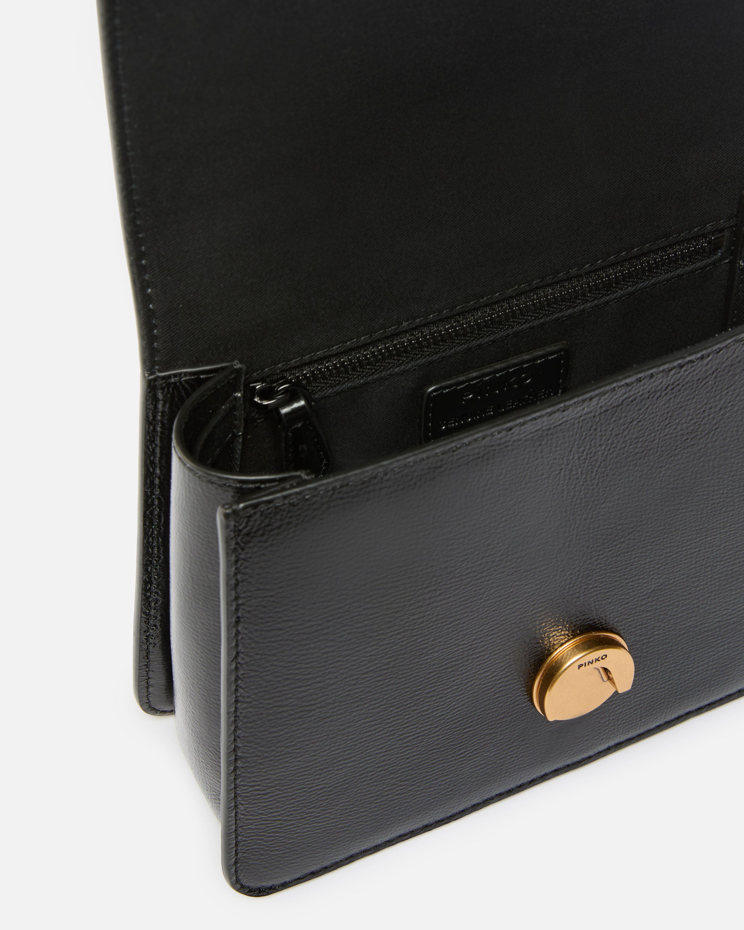 Дамска чанта Women’s handbag Pinko Love One Top Handle Mini 100071 A315 Z99B Black open view