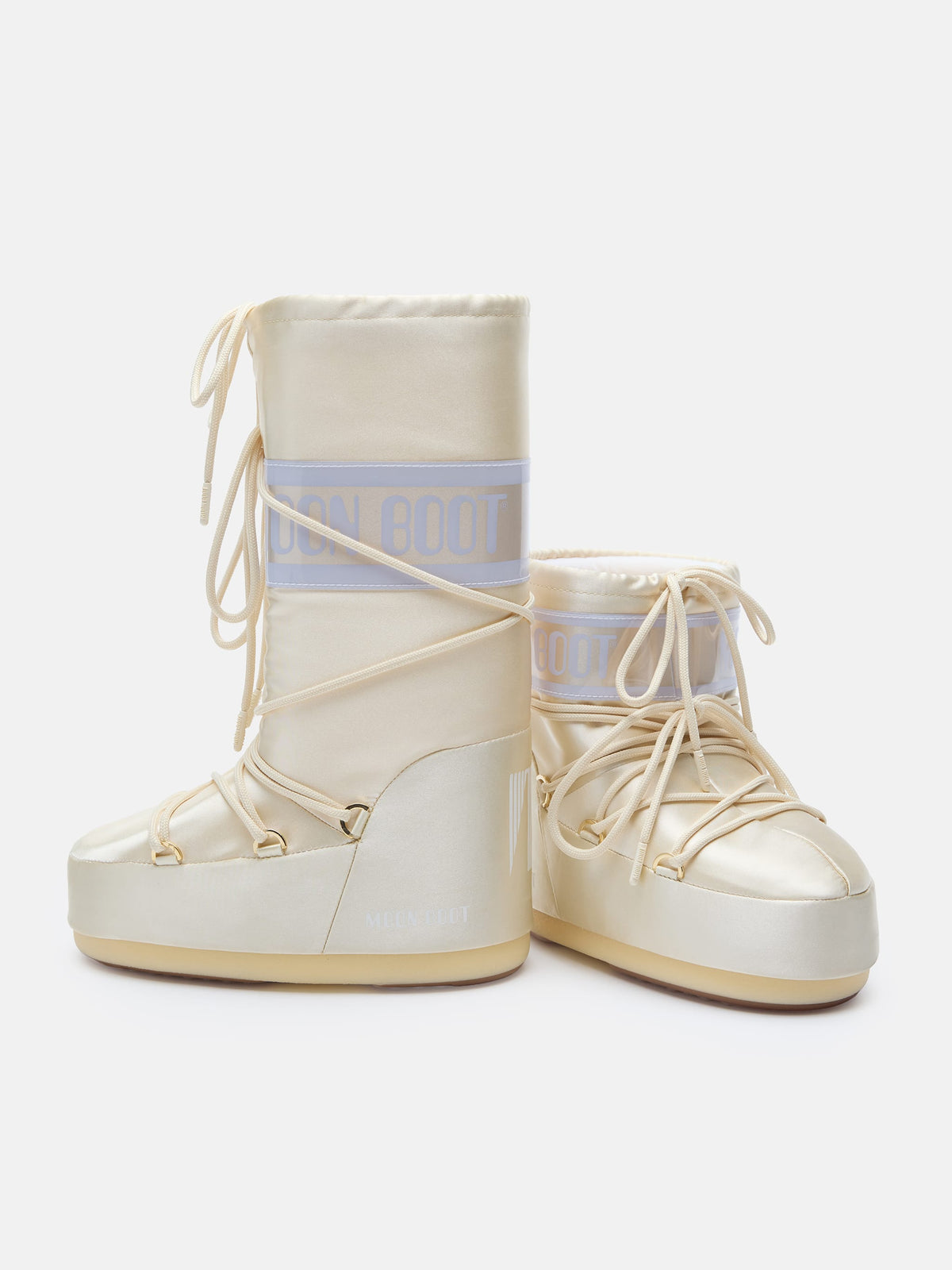 Дамски апрески Women’s low snow boots MOON BOOT Icon Pearly 80D1409660 L020 Ivory mixed view