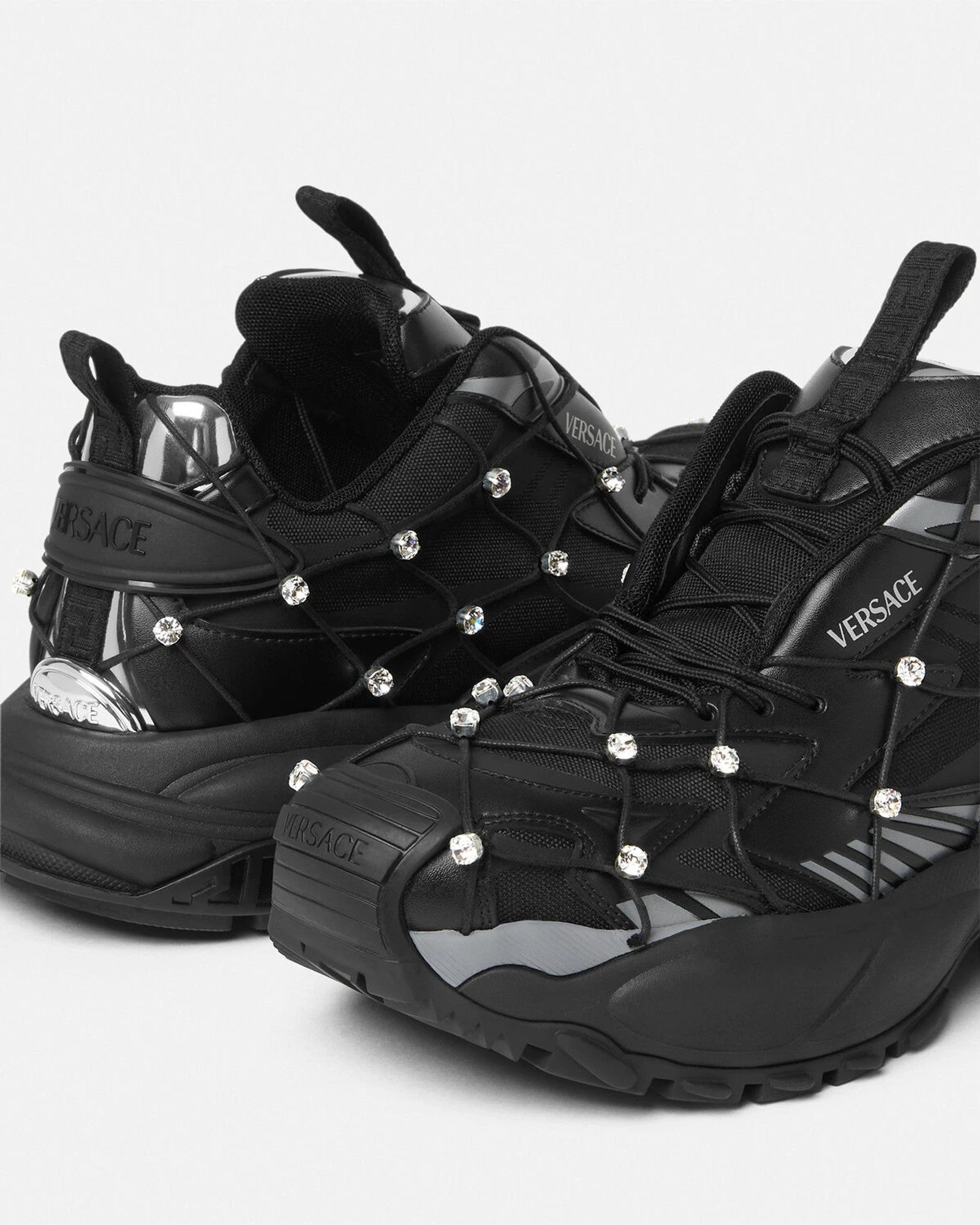 Дамски кецове Women’s mesh sneakers Versace Mercury VS 02 10163801A115082B060 Black close up view