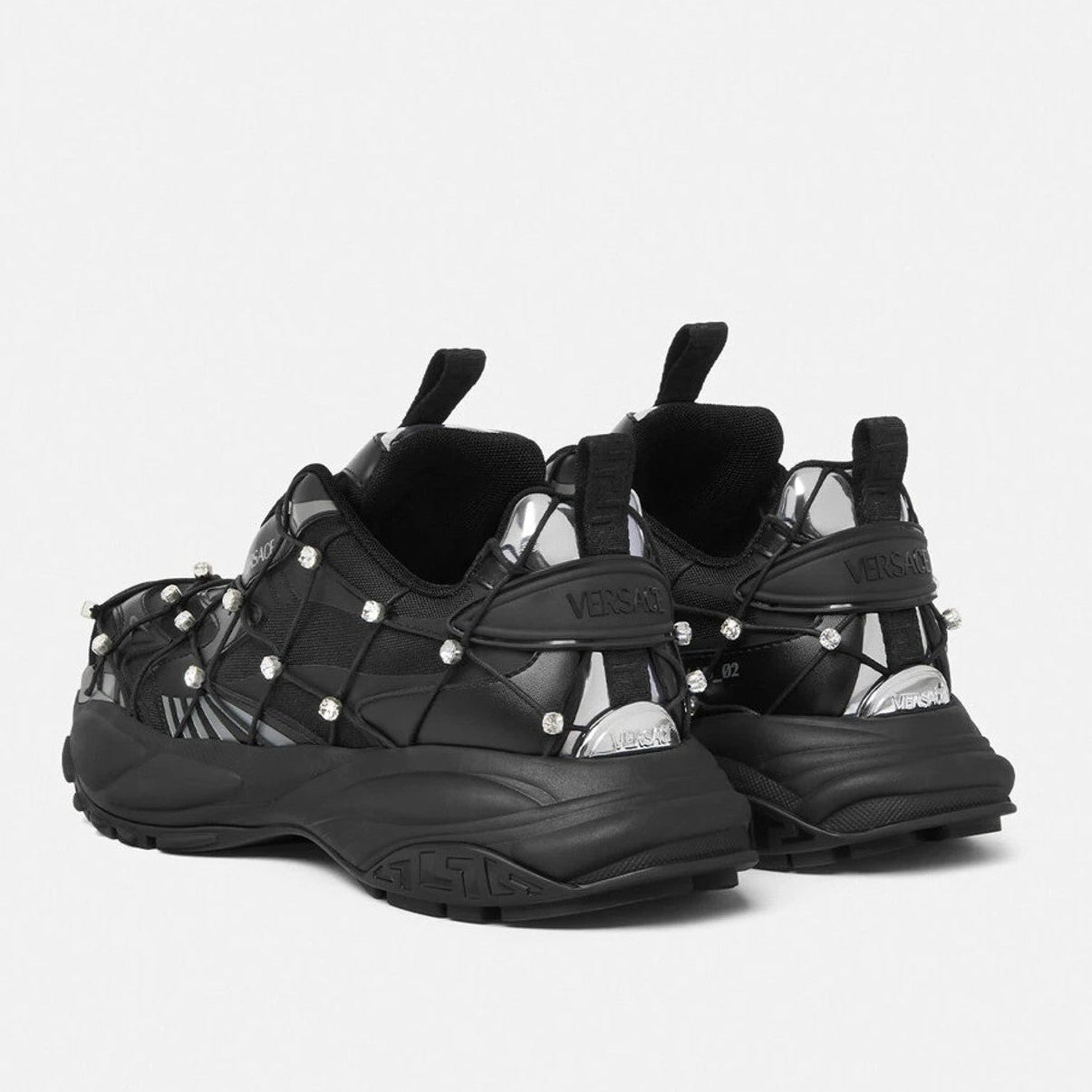 Дамски кецове Women’s mesh sneakers Versace Mercury VS 02 10163801A115082B060 Black heels view
