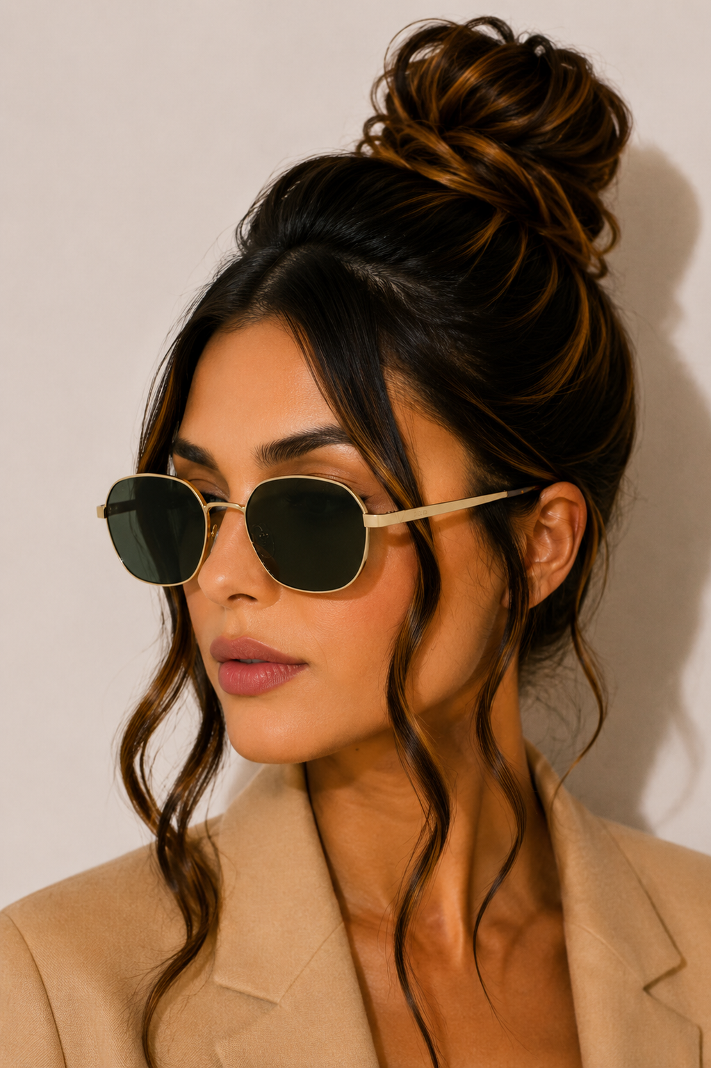 Дамски слънчеви очила Women’s metal sunglasses Guess GU5215 33N lifestyle view
