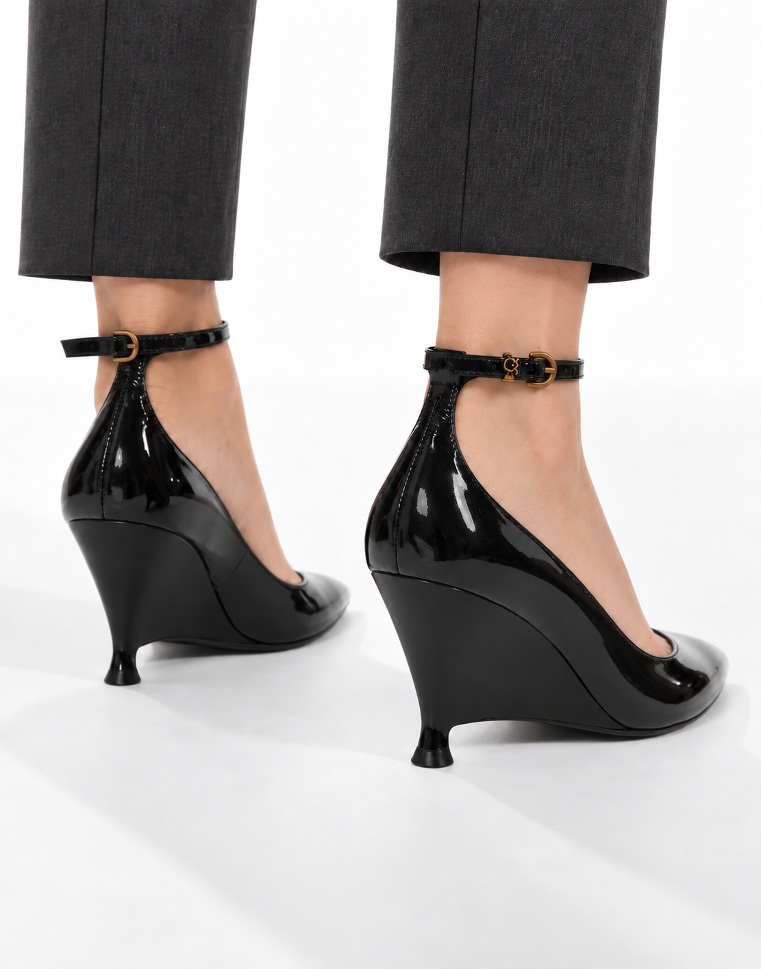 Дамски токчета Women’s platform heels Pinko Gwen SD0643P050Z99 Black back view