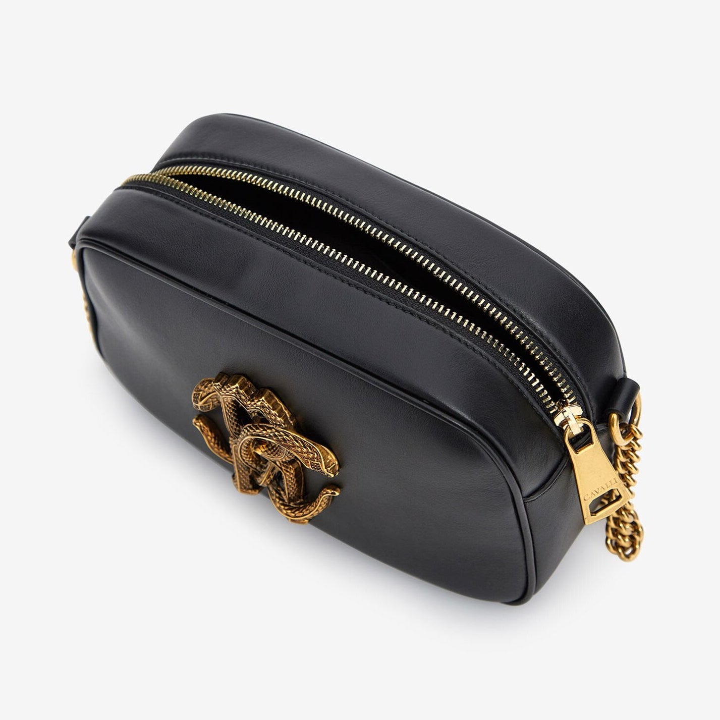 Дамска чанта за рамо Women’s shoulder bag Roberto Cavalli SKB010 PZ172 05051 Black top view