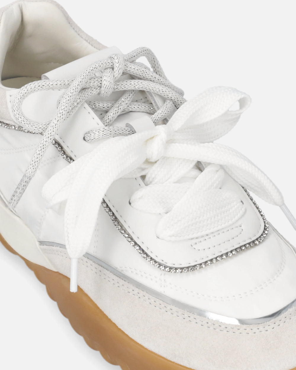 Дамски кецове Women’s sneakers with double laces Pinko Gea 02 SS0177P023Z1B White close up view