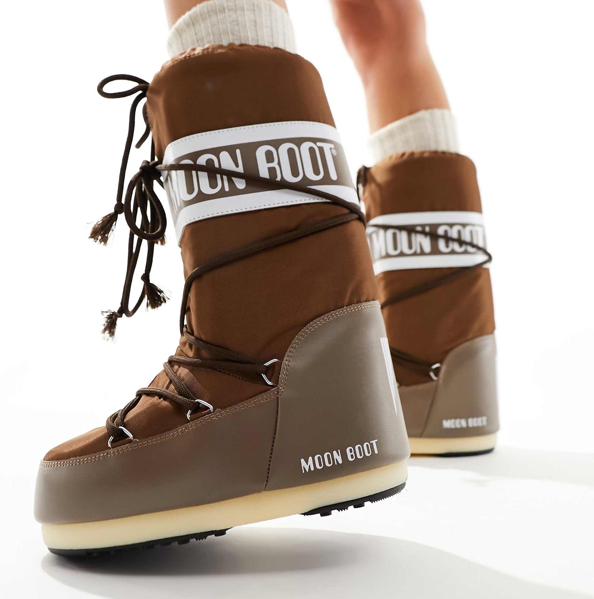 Дамски апрески Women’s snow boots MOON BOOT Icon Nylon 80D1400440 M005 Brown