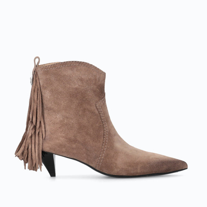 Дамски боти с ток Women’s suede ankle boots Pinko Didi 01 SD0653P151L15 Brown lateral view
