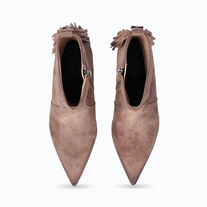 Дамски боти с ток Women’s suede ankle boots Pinko Didi 01 SD0653P151L15 Brown top view