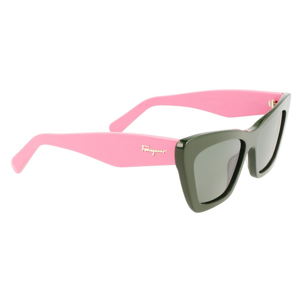Дамски слънчеви очила Women’s sunglasses FERRAGAMO SF929S 304 Olive Green / Pink side view