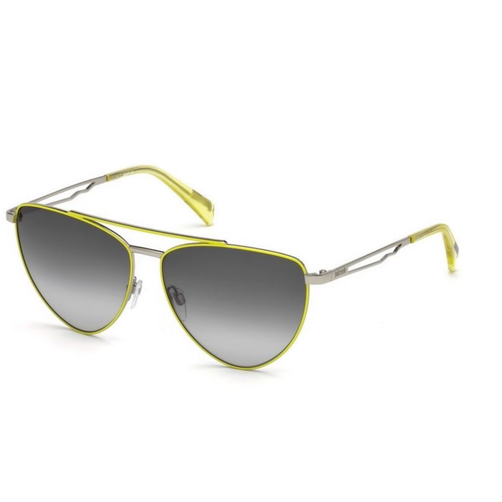 Дамски слънчеви очила Women’s sunglasses Just Cavalli JC839S 41B Shiny Palladium with Fluorescent Yellow