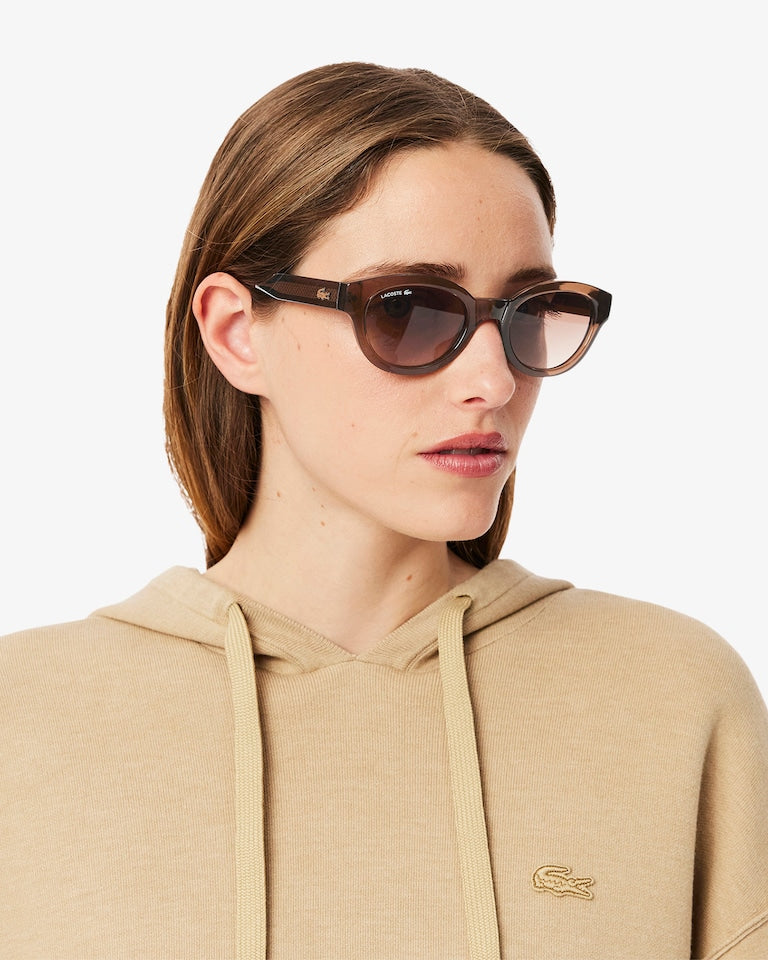Дамски слънчеви очила Women’s sunglasses LACOSTE L6024S 210 Brown lifestyle view