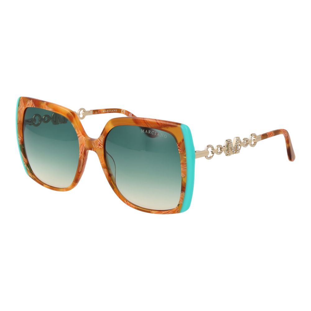 Дамски слънчеви очила Women’s sunglasses Marciano by Guess GM00005 56P Havana Brown with Turquoise Accents