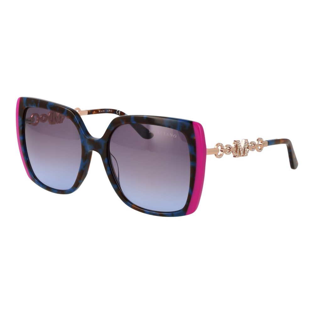 Дамски слънчеви очила Marciano by Guess GM00005 92W Blue Havana with Fuchsia Accents
