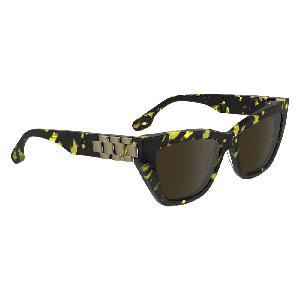 Дамски слънчеви очила Women's sunglasses VICTORIA BECKHAM VB668S 012 Black Yellow Havana angled view