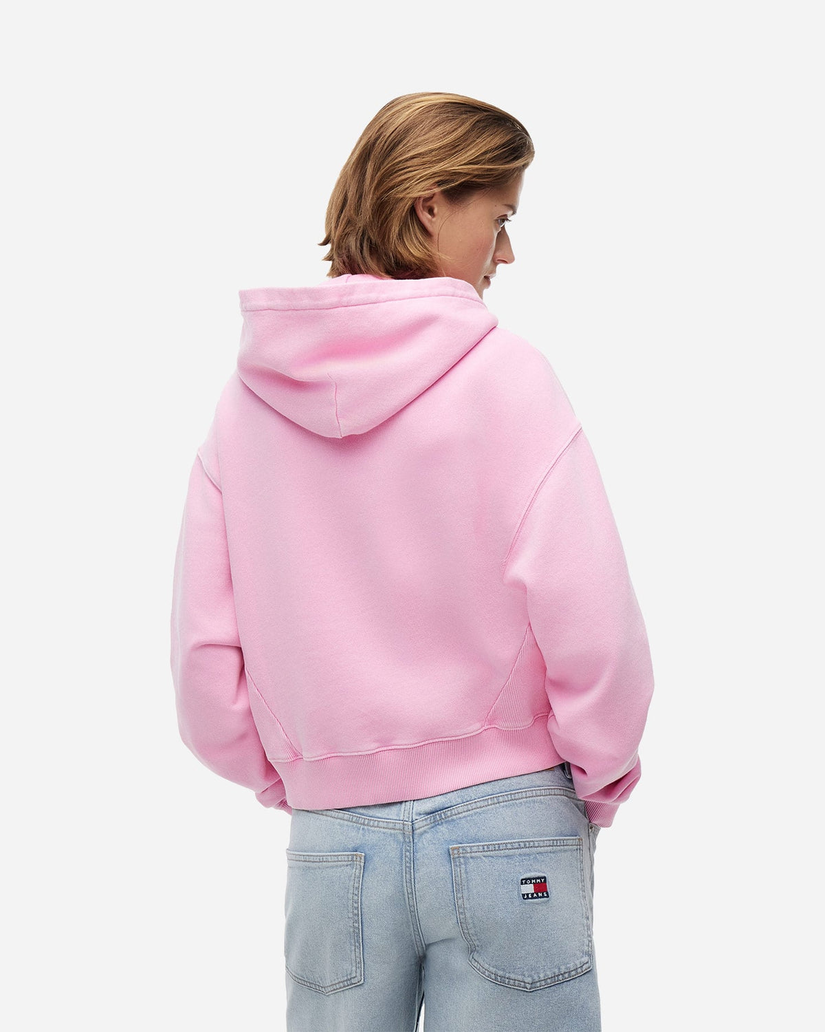Дамски суичър Women’s sweatshirt Tommy Hilfiger Jeans DW0DW22906 TOU Pink back view