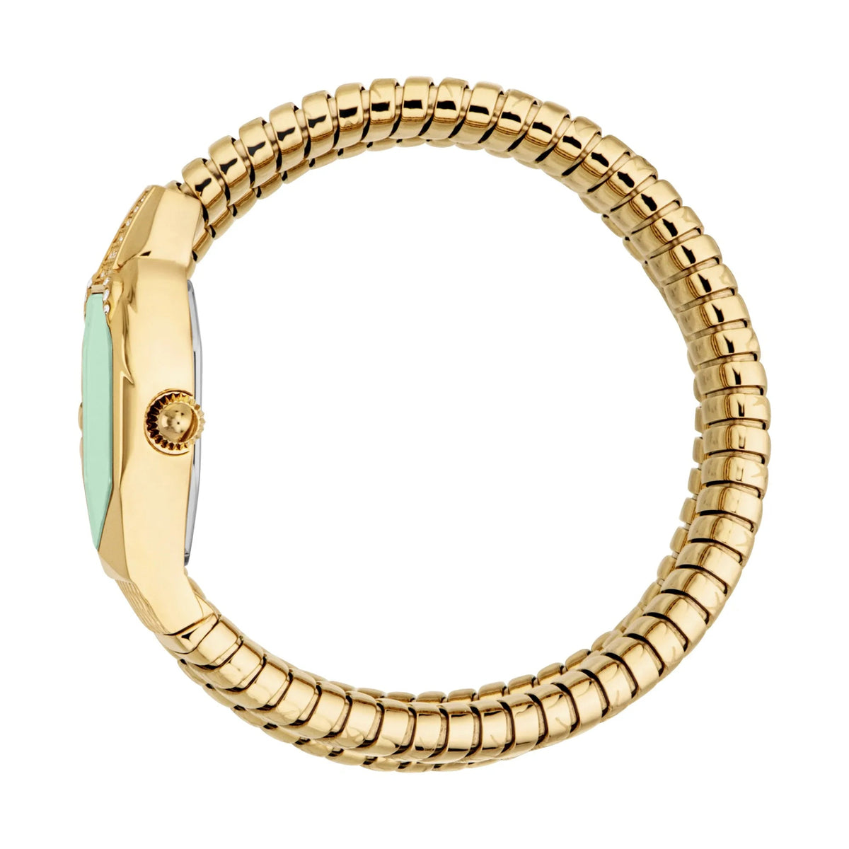 Дамски часовник Women’s watch Just Cavalli Signature Snake Ambra JC1L370M0035 Yellow Gold / Green side view