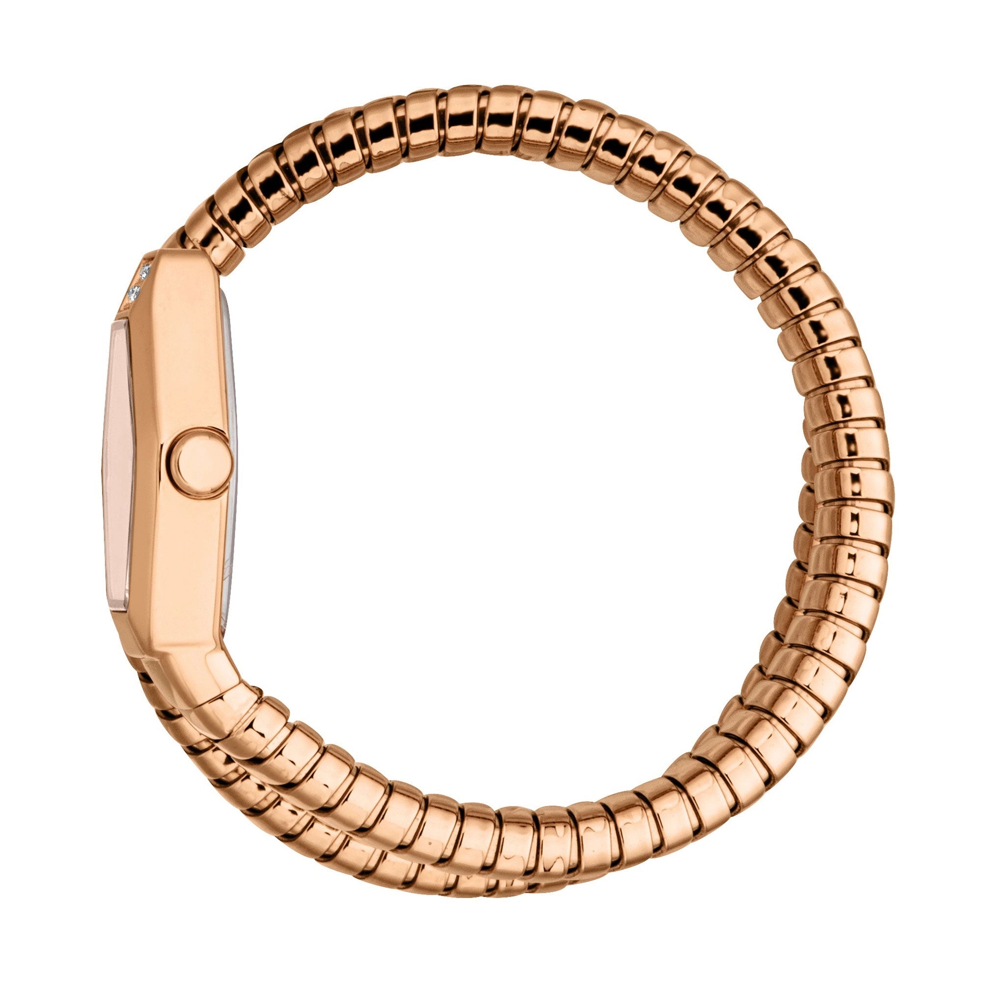 Дамски часовник Women’s watch Just Cavalli Signature Snake Splora Rose Gold JC1L394M0045 side view