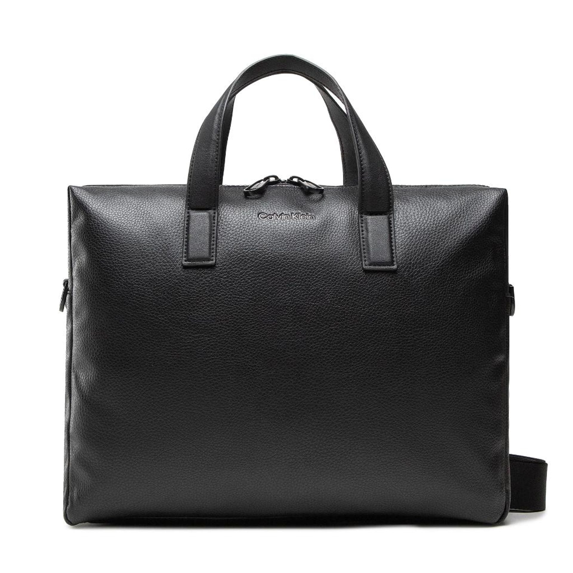 Мъжка чанта за лаптоп и документи Calvin Klein K50K508694 Кожена Черна