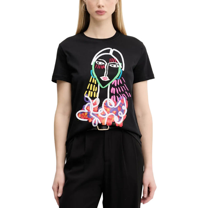 Дамска черна тениска Desigual 25SWTKA9