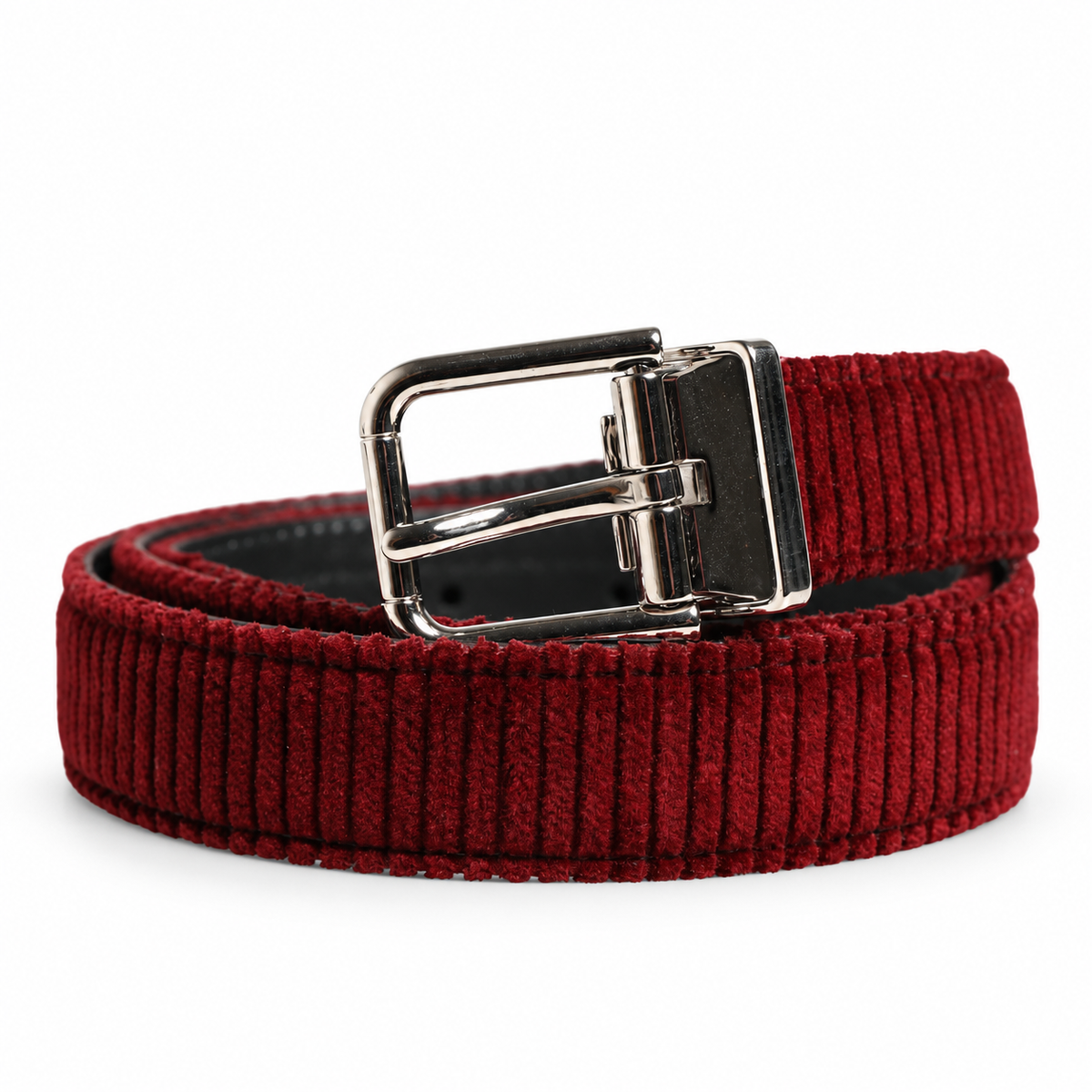Men's belt Dolce & Gabbana SKU: BC4638 AO960 - front coiled view