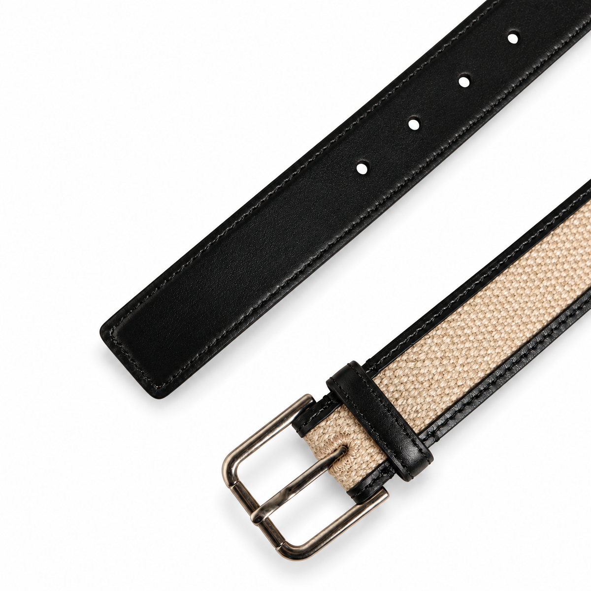 Men's belt Dolce & Gabbana SKU: BC4452 AW037 top view of buckle and tip
