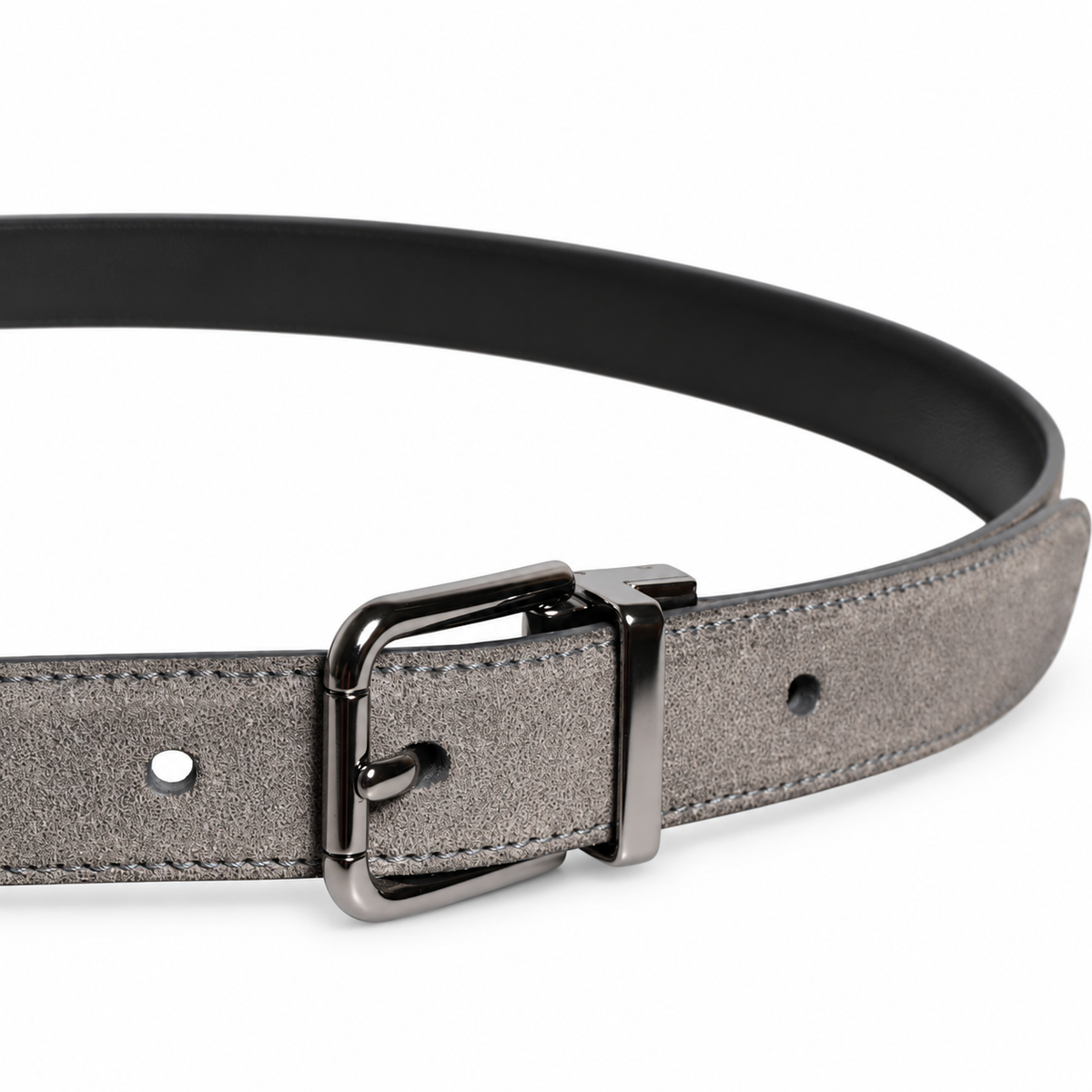 Men's belt Dolce & Gabbana SKU: BC3614 A1267 side buckle close-up