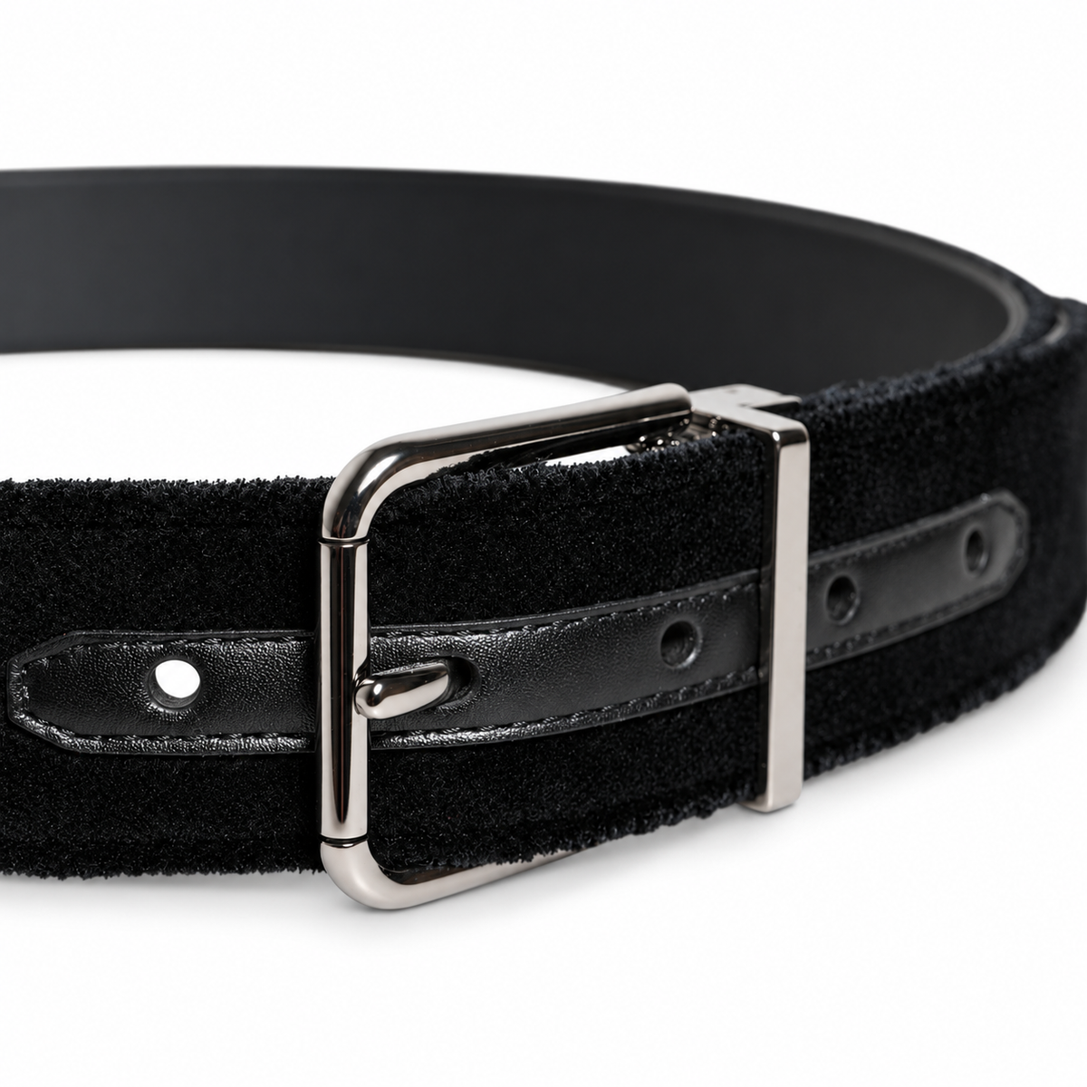 Men's belt Dolce & Gabbana SKU: BC4217 A6808 side buckle close-up
