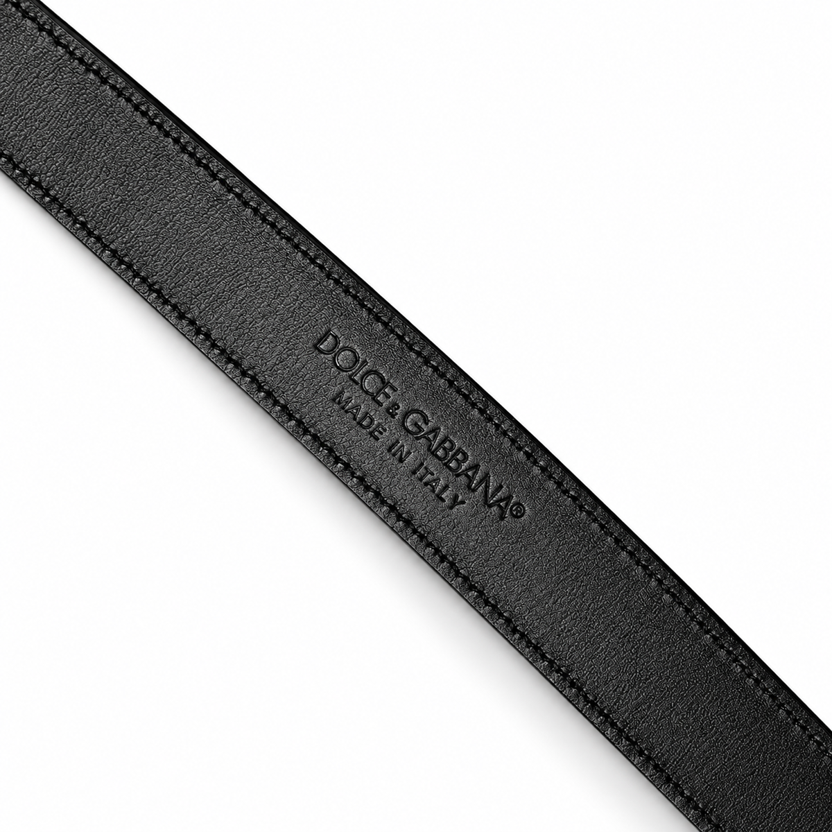 Men's belt Dolce & Gabbana SKU: BC4056 AL697 back logo stamp close-up