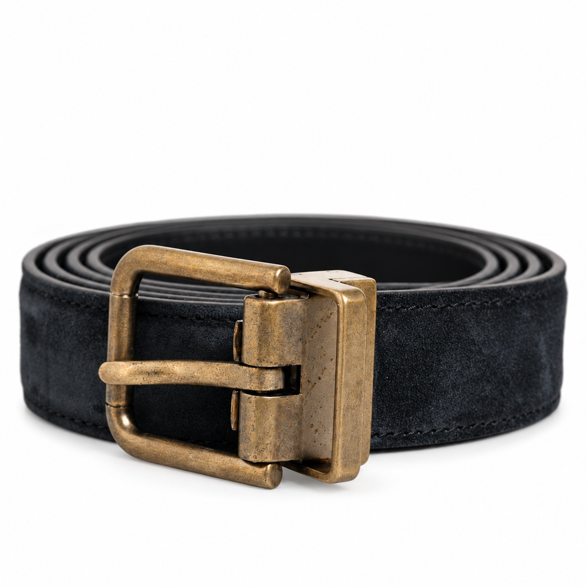 Men's belt Dolce & Gabbana SKU: BC3614 AC575 coiled front view
