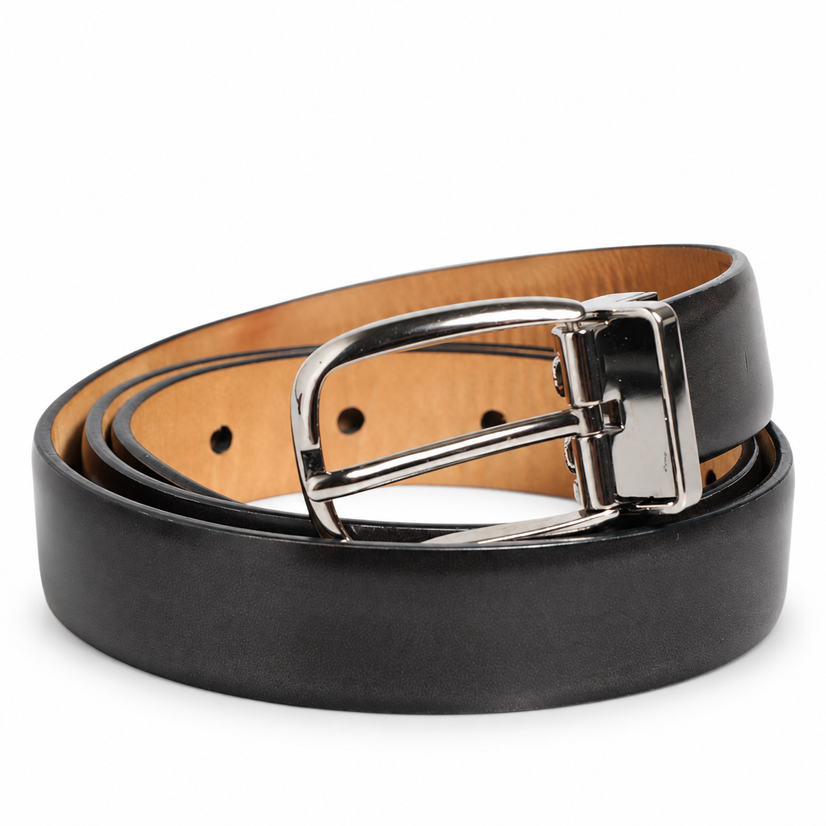 Men's belt Dolce & Gabbana SKU: BC3614 A1607 - front coiled view