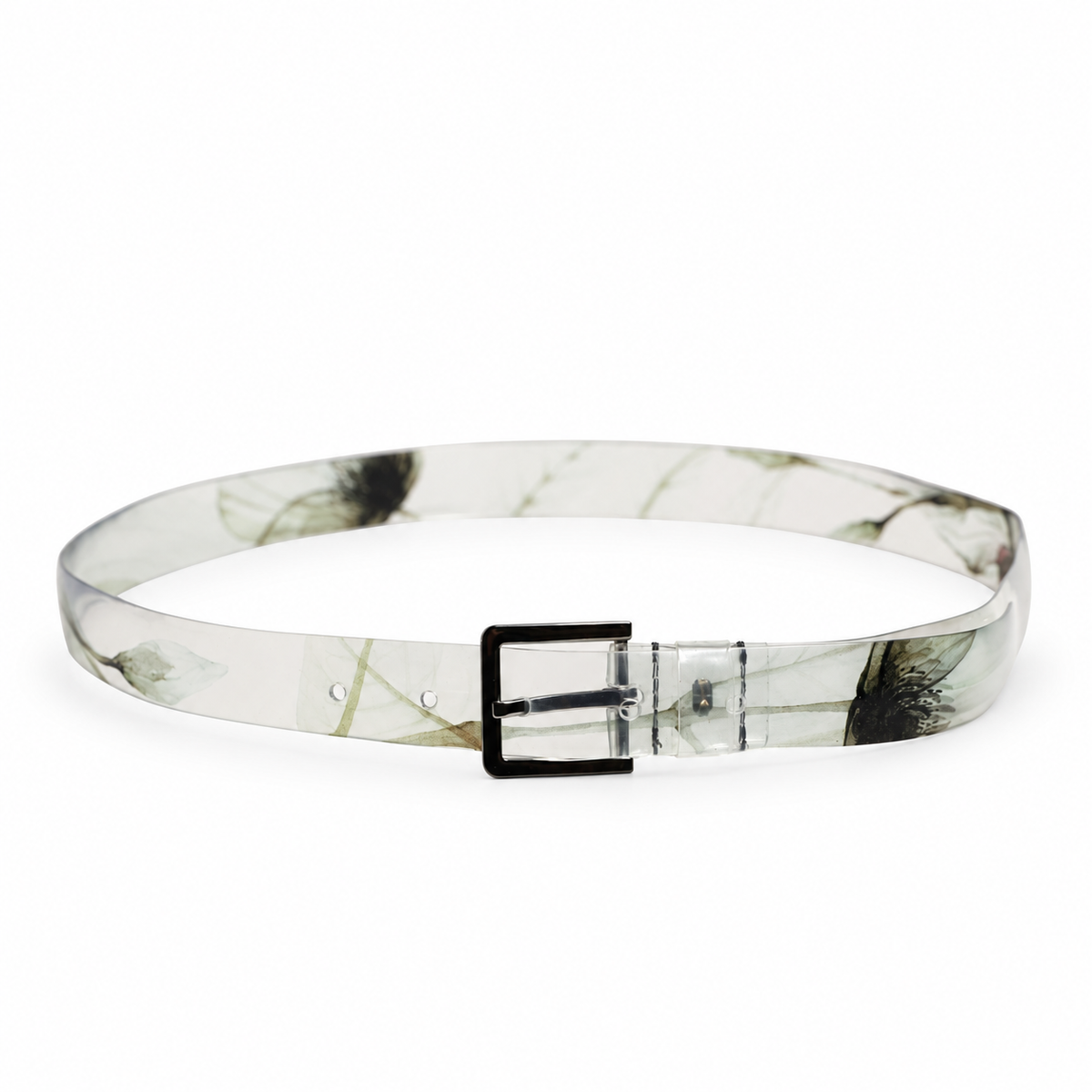 Dolce & Gabbana Men White Floral PVC Silver Metal Buckle Belt - BC4463 A0044 - view 3