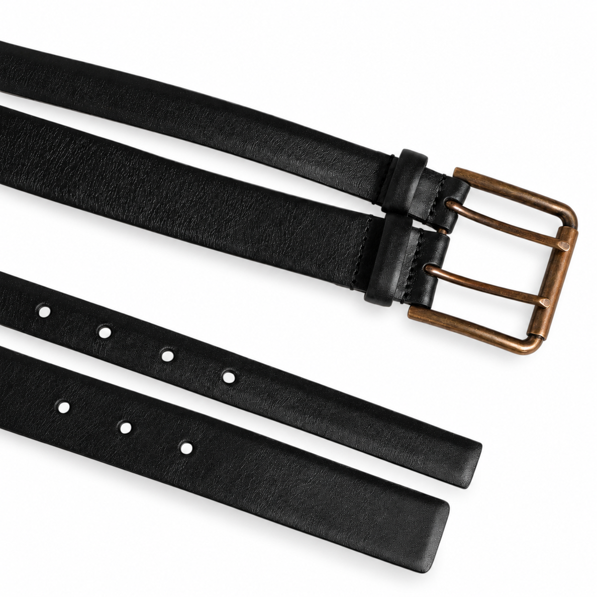 Dolce & Gabbana Black Double Strap Leather Brass Buckle Belt - BC4529 AX622 - view 5
