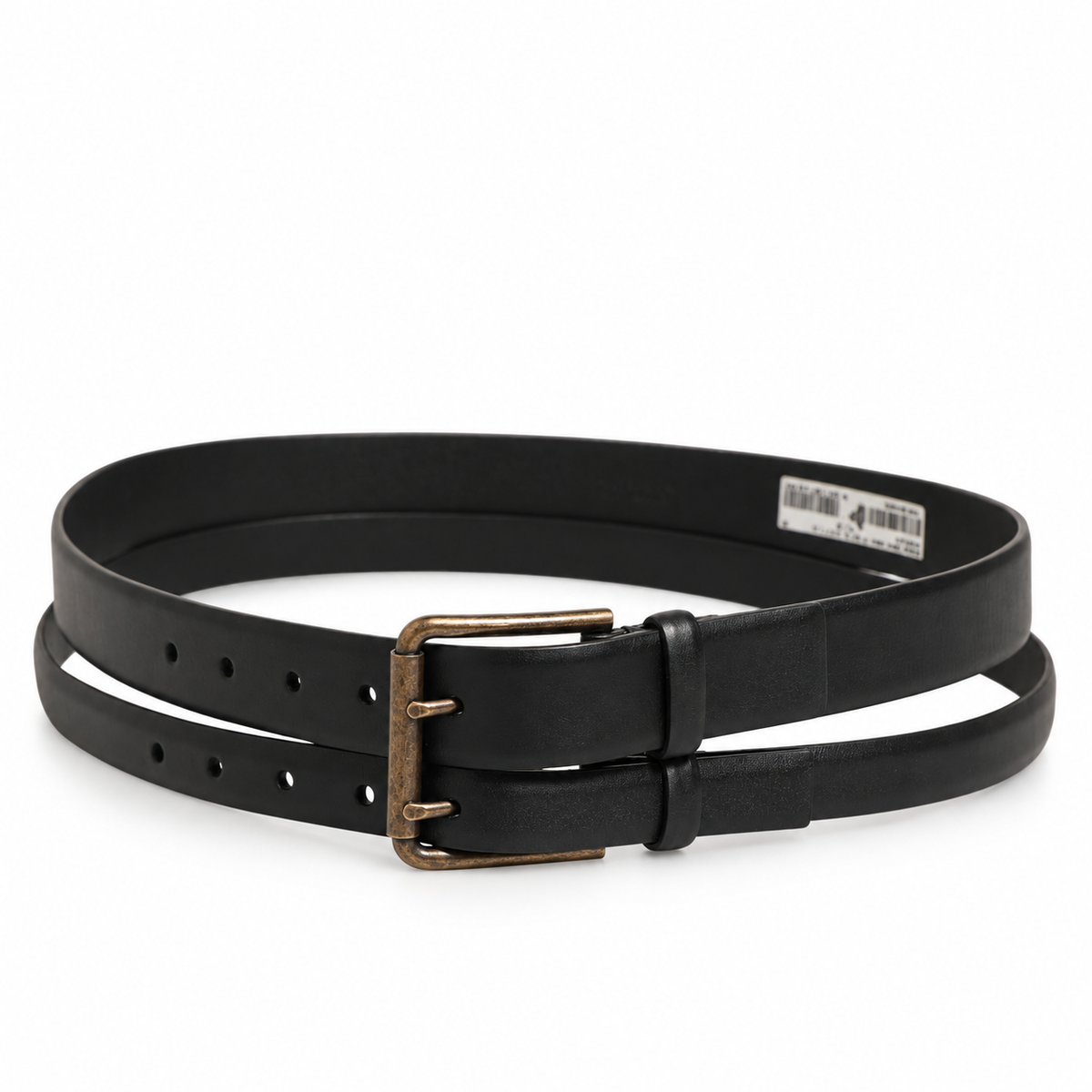 Dolce & Gabbana Black Double Strap Leather Brass Buckle Belt - BC4529 AX622 - view 6