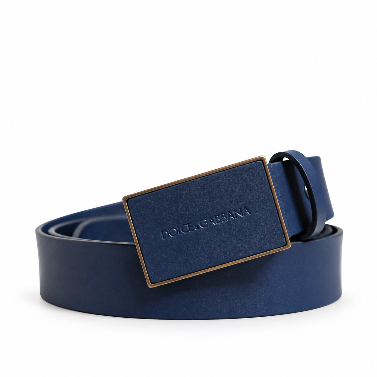 Men's belt Dolce & Gabbana SKU: BC4588 B5796 front coiled view