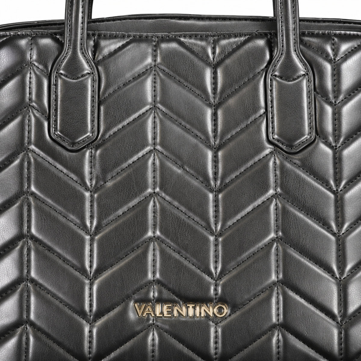 Women's shopping bag Mario Valentino Petal Re VBS8PA01 quilting and logo detail view
