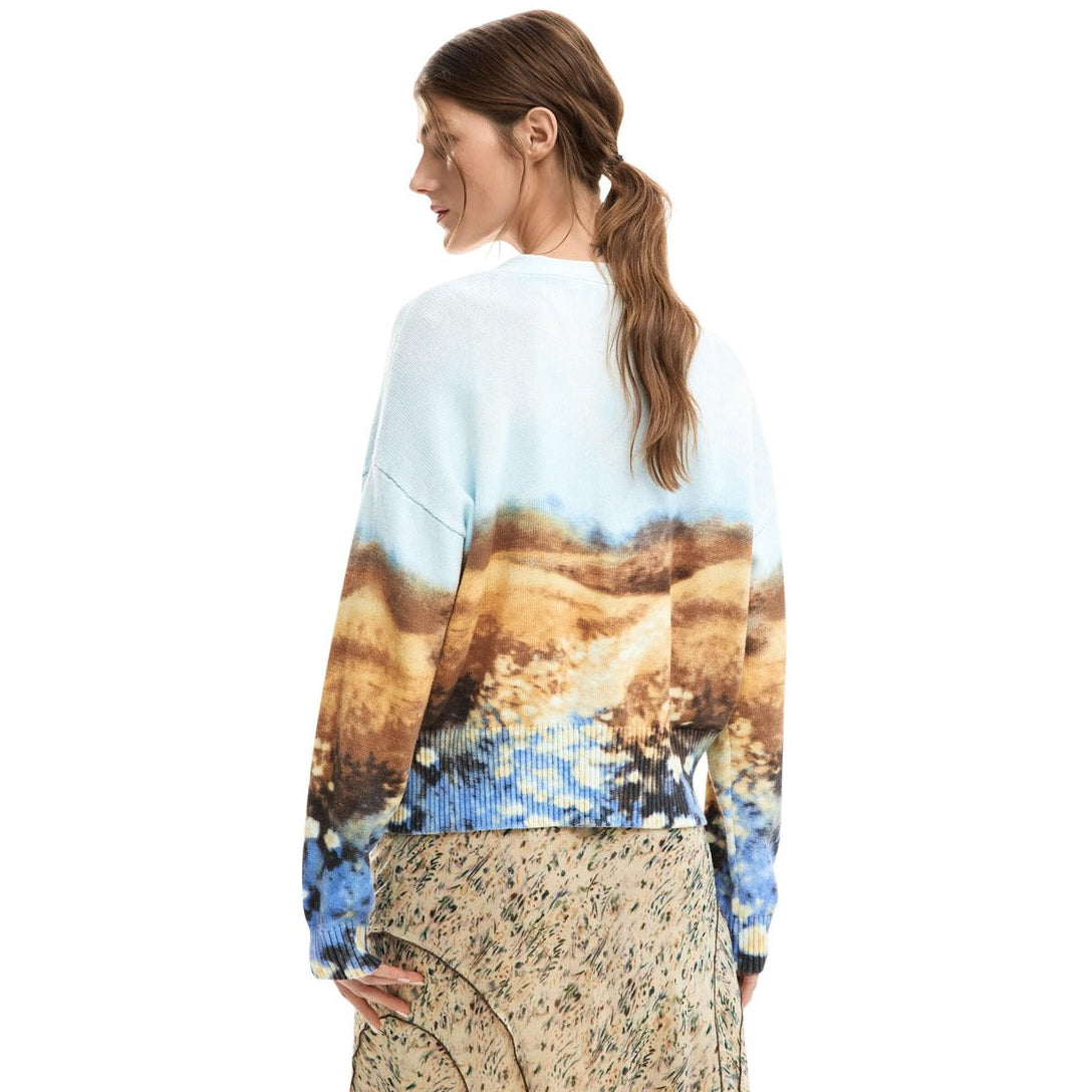 Дамска жилетка Desigual women’s cardigan  26SWJF18 5004 Back view 