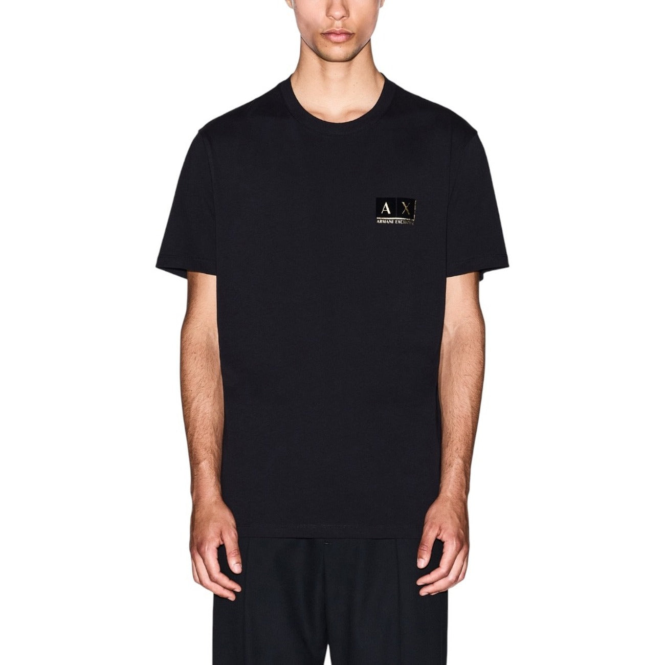 Мъжка черна тениска Armani Exchange Men T-shirt XM001911 AF10356 Front View