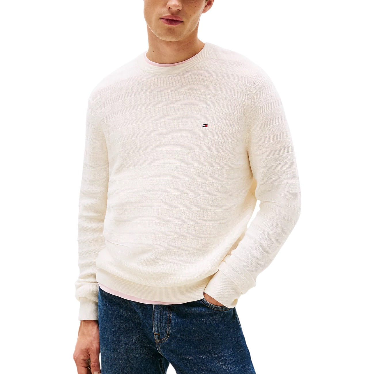 Мъжки пуловер Tommy Hilfiger Men Sweater MW0MW39535 Front View