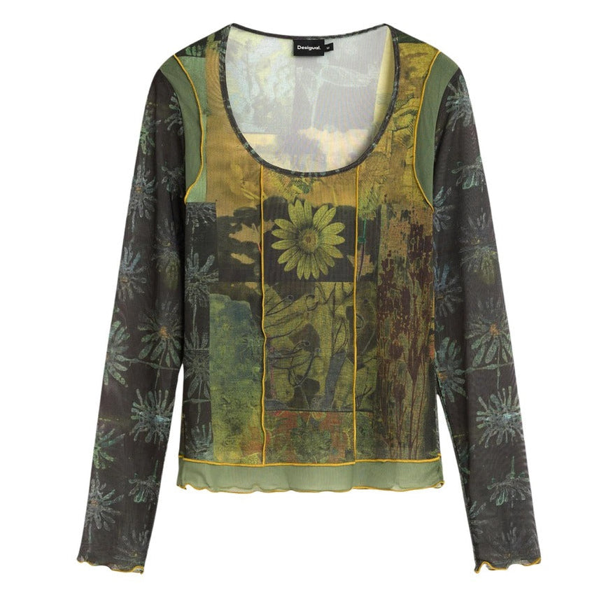 Дамска блуза Desigual women’s t-shirt 26WWTK52 2000 Top view 