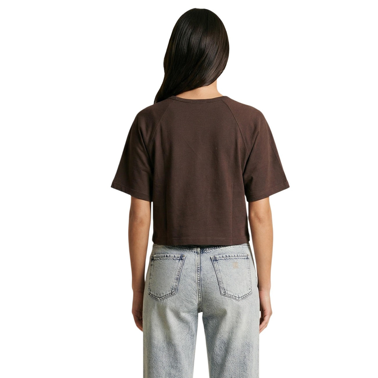 Дамска кафява тениска Replay Women T-shirt W3447D.000.23792G Back View