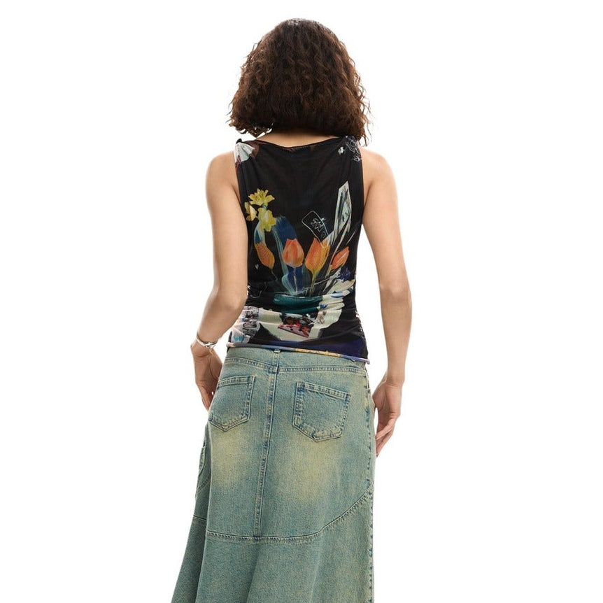 Дамски потник Desigual women’s top 26SWTK14 2000 Back view 