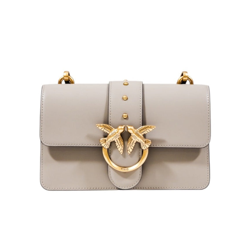 Дамска бежова чанта Pinko Shoulder Bag 105856 A0F1 Front View