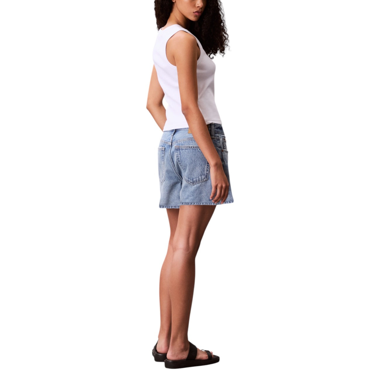 Дамски бял топ Calvin Klein Jeans Women Top LV047C201G YAA Side View