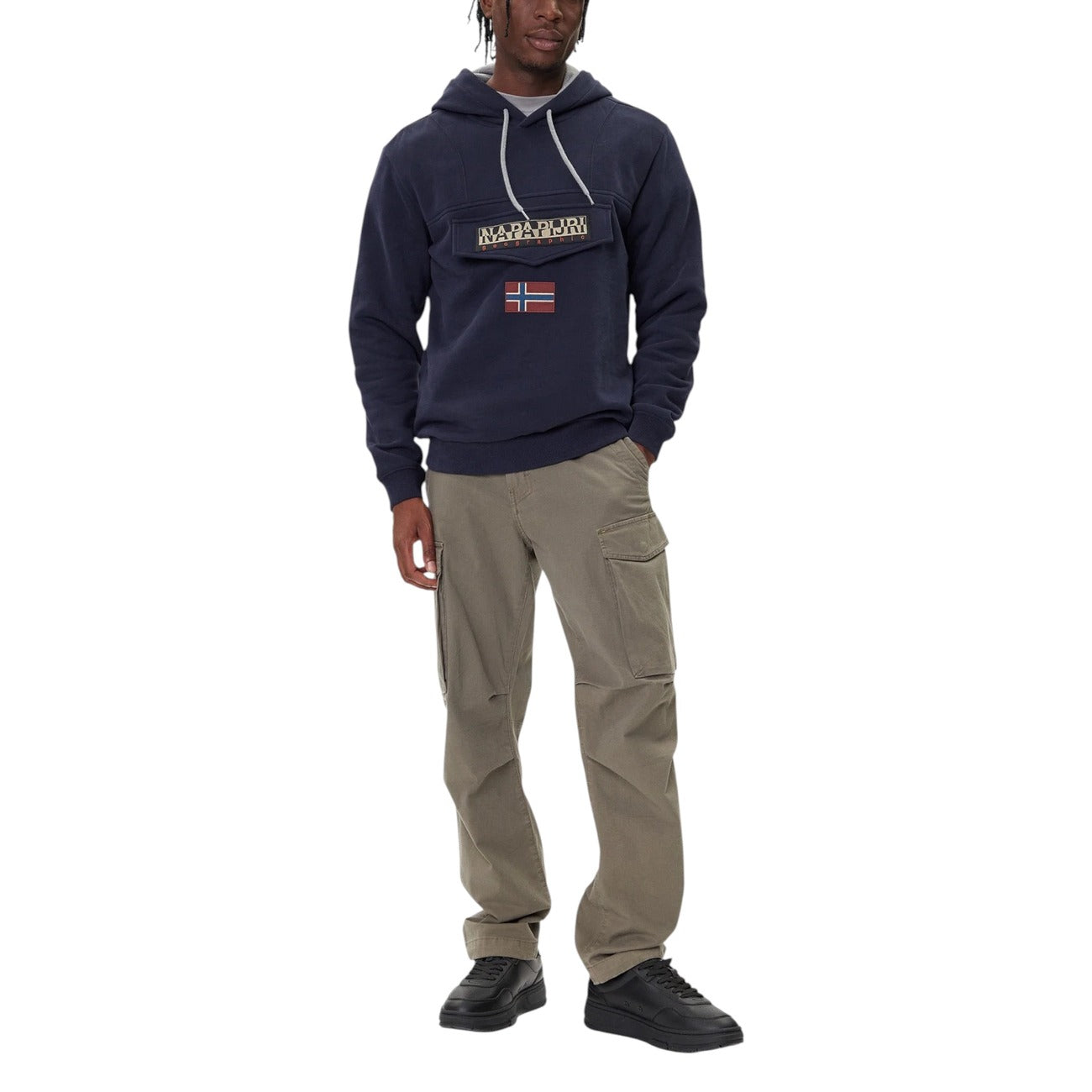 Мъжко синьо худи Napapijri Men Sweatshirt NP0A892T Front View
