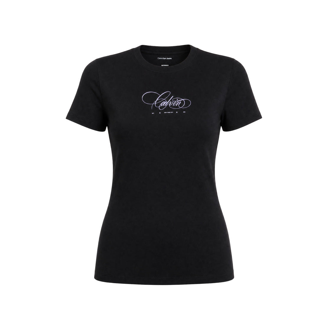 Дамска черна тениска Calvin Klein Jeans Women T-shirt LV047G814G UB1 Front View