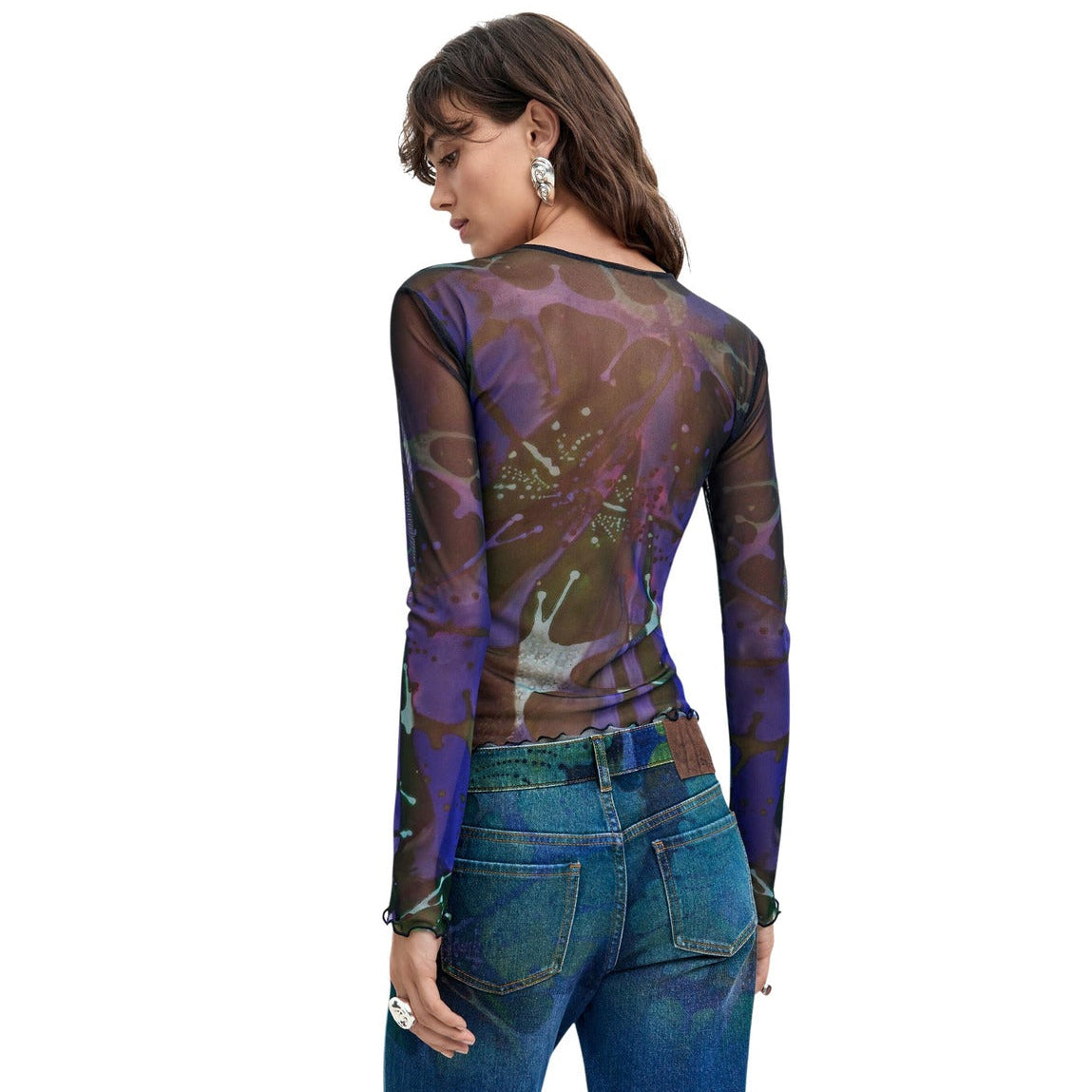 Дамска тениска Desigual women’s t-shirt  26WWTK02 5022 Back view 